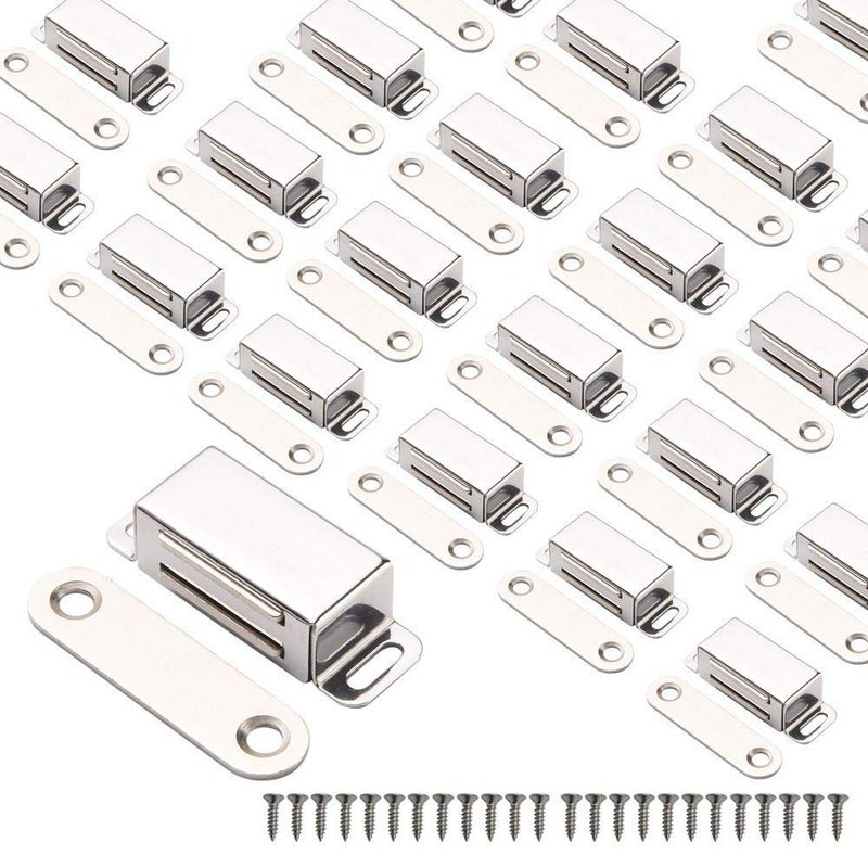 Mousike Cabinet Magnets Magnetic Door Catch Stainless Steel Door Magnet for Kitchen Bathroom Cupboard Wardrobe Closet Closures Cabinet Door Drawer Latch 20 lbs(20Pack) - Image 1